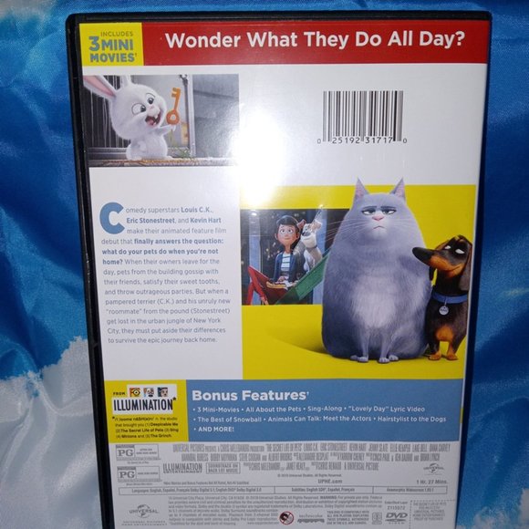 Gidget & Chloe The Secret Life of Pets TY Beanie Babies with 3 Mini Movies DVD - Picture 10 of 10
